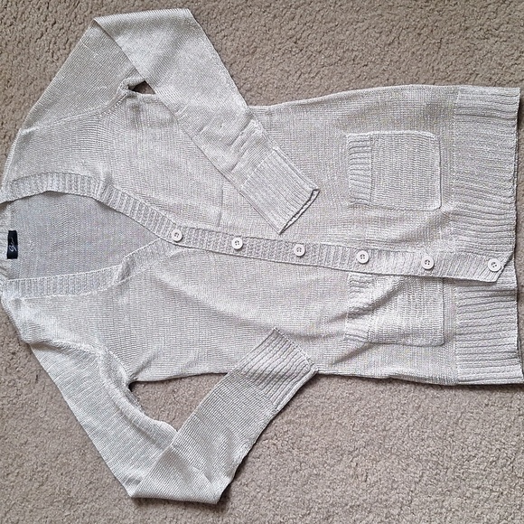 Chic Metallic Cardigan Sweater Size M - Picture 12 of 13
